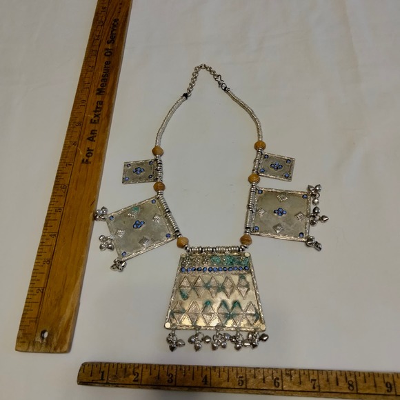 Iris Apfel & Bajalia Silver Multi Pendant Statement Necklace - Picture 7 of 16